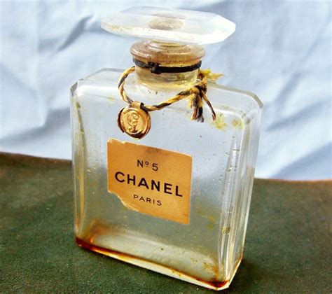 Vintage Chanel No. 5 Perfume Bottle Early All Glass with